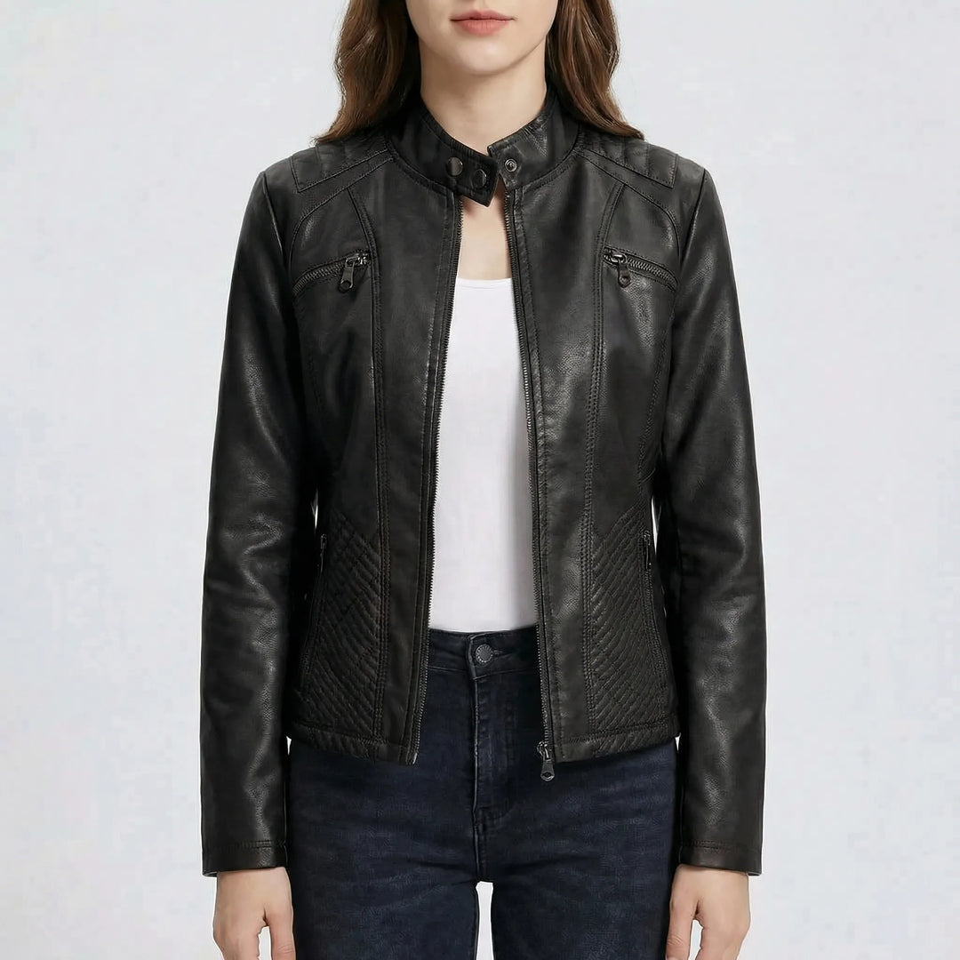 Modera - Slim-Fit Women's Moto Jacket