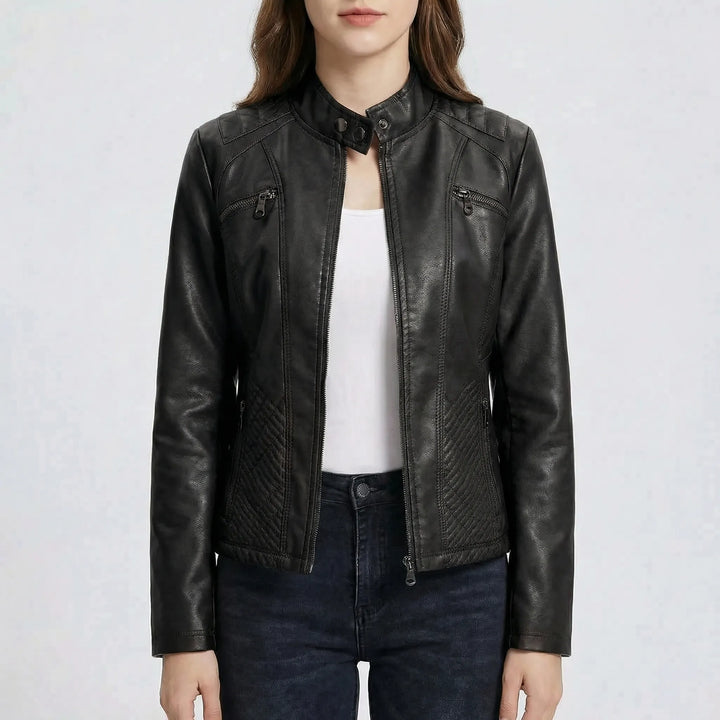 Modera - Slim-Fit Women's Moto Jacket