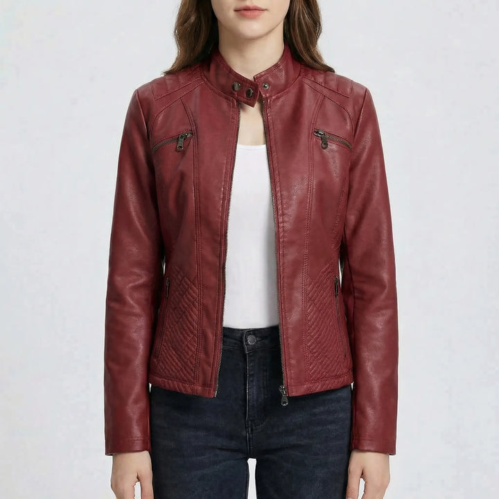 Modera - Slim-Fit Women's Moto Jacket