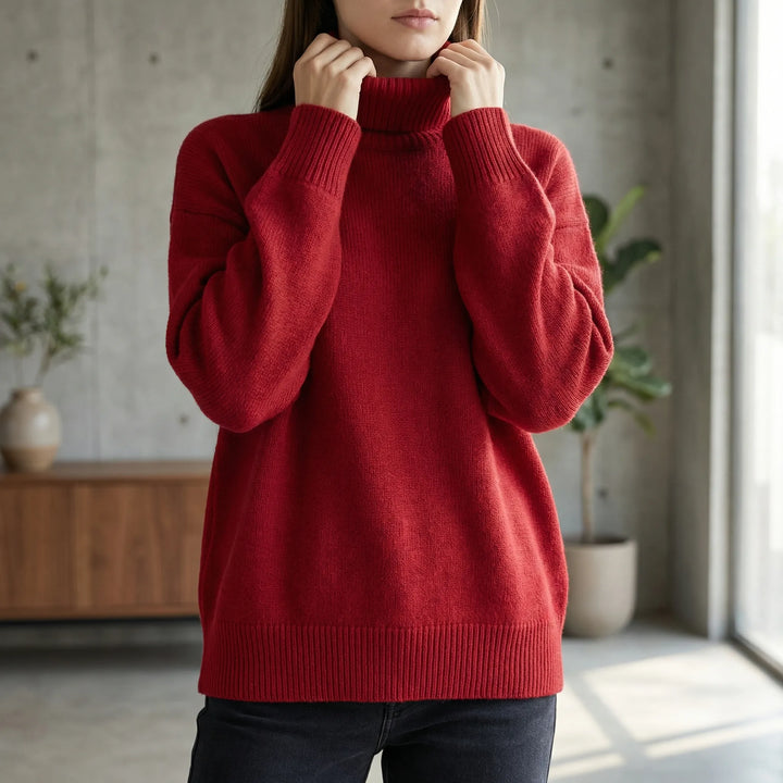 Neckura - Ribbed Rollneck Knit Sweater