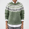 Fair Isle Print Pullover Sweater