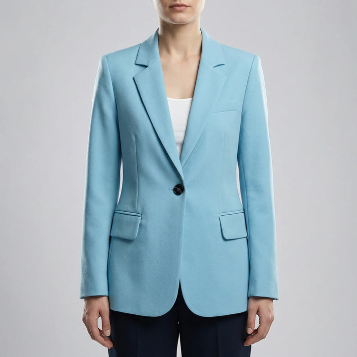 Novina - Single-Breasted Notch Lapel Blazer