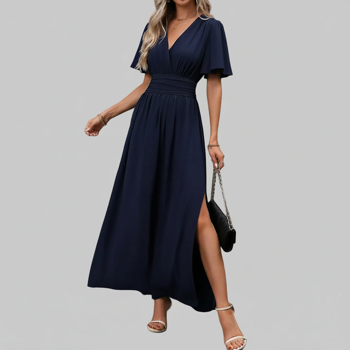 Women’s Elegant V-Neck Maxi Dress