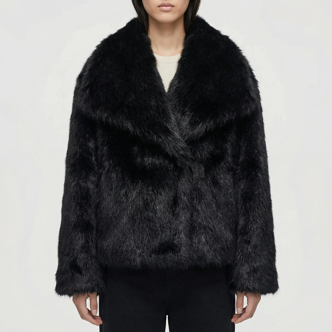 Plushova - Semi-Fitted Faux Fur Winter Jacket