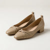 Pointed-Toe Low Block Heel Shoe for Women