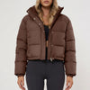 Cropped Hooded Puffer Jacket For Women
