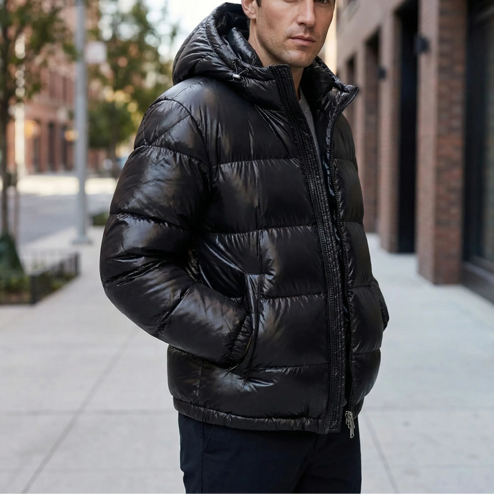 Quiltex - Quilted Hooded Puffer Jacket For Men