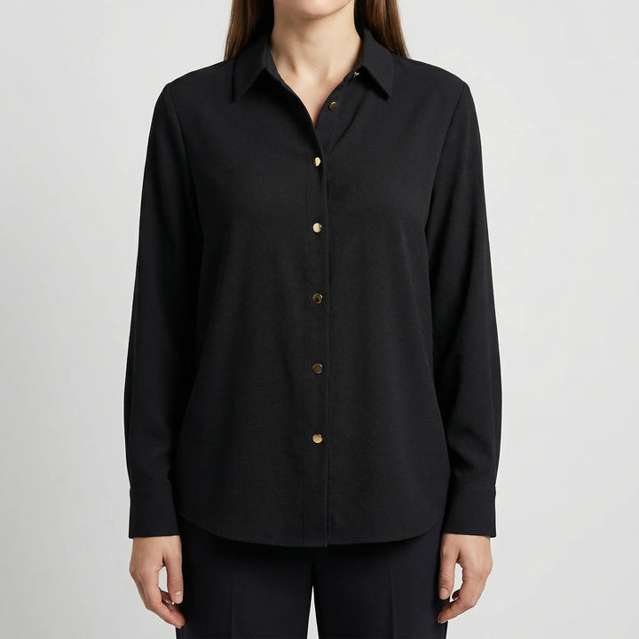 Quiltonelle - Quilted Button-Down Long Sleeve Shirt