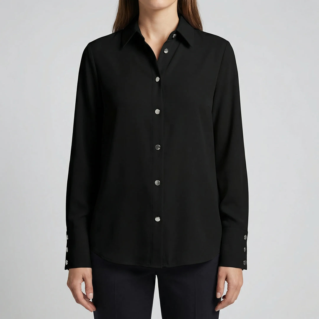Quiltonelle - Quilted Button-Down Long Sleeve Shirt