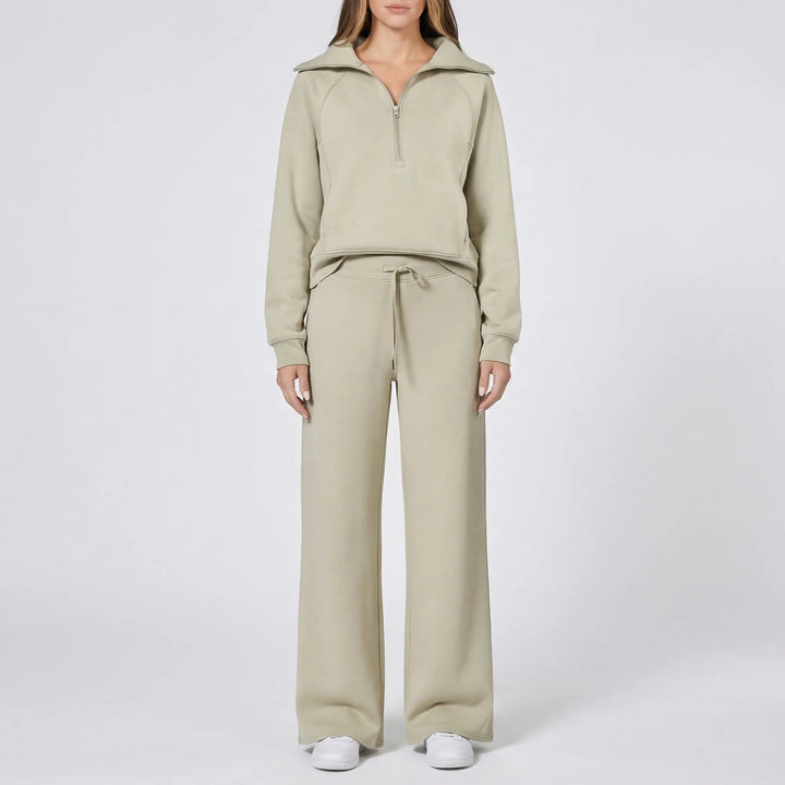 Relaxo - Coordinated Wide-Leg 2-Piece Set