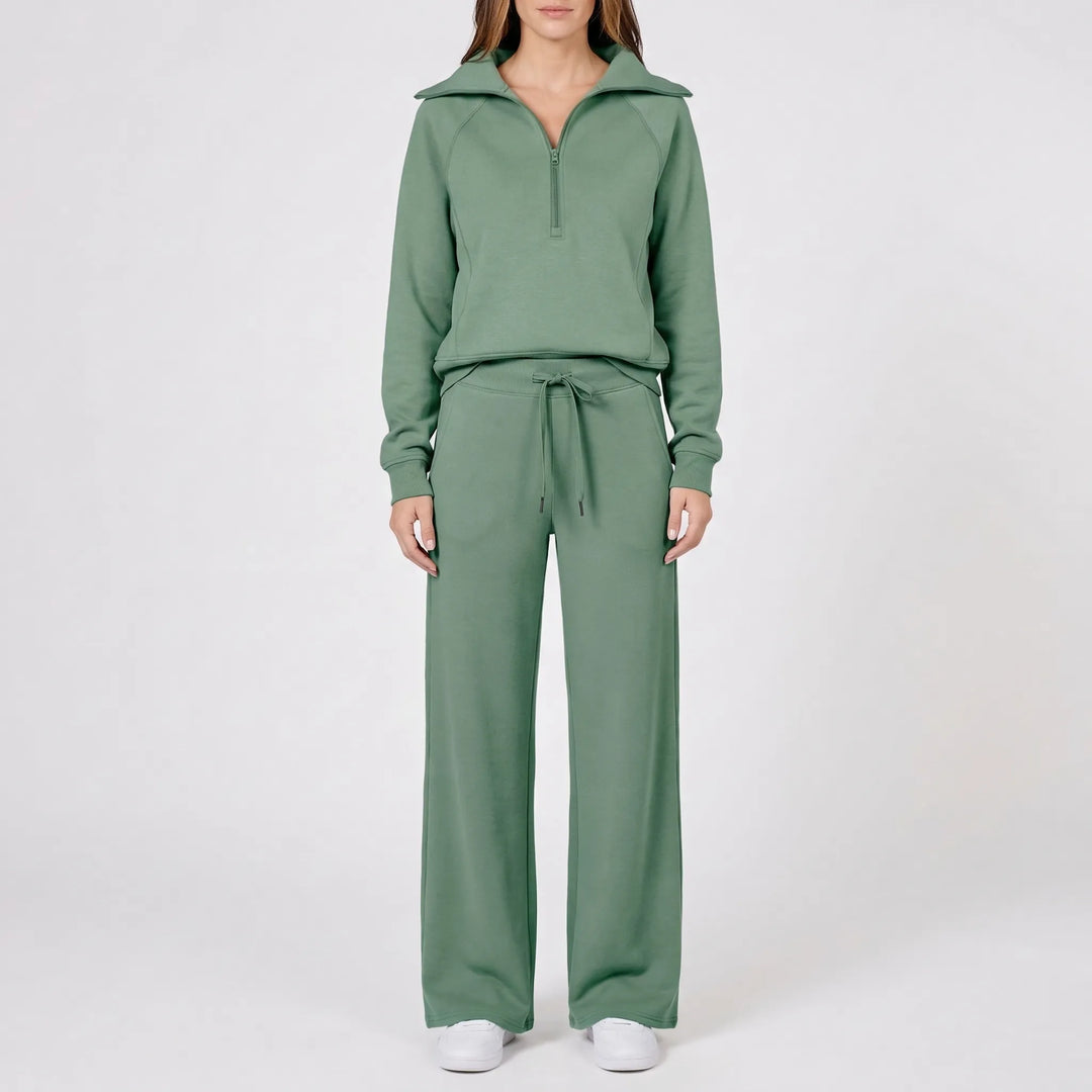 Relaxo - Coordinated Wide-Leg 2-Piece Set
