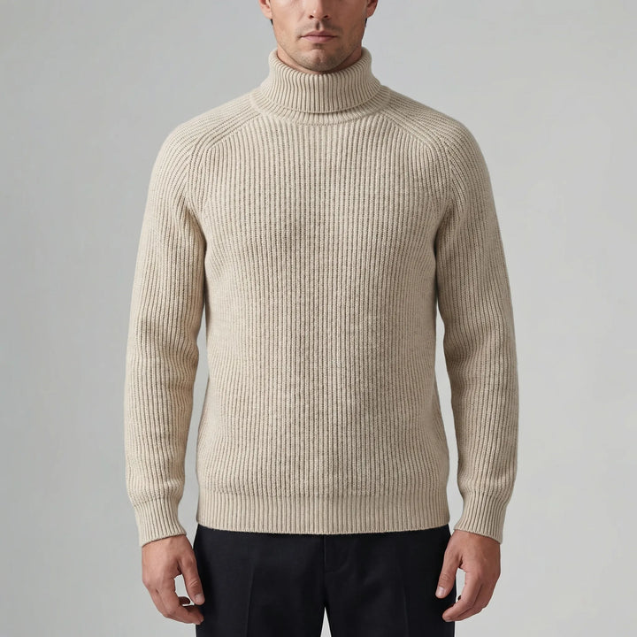 Rollnek - Slim Fit Ribbed Turtleneck Sweater