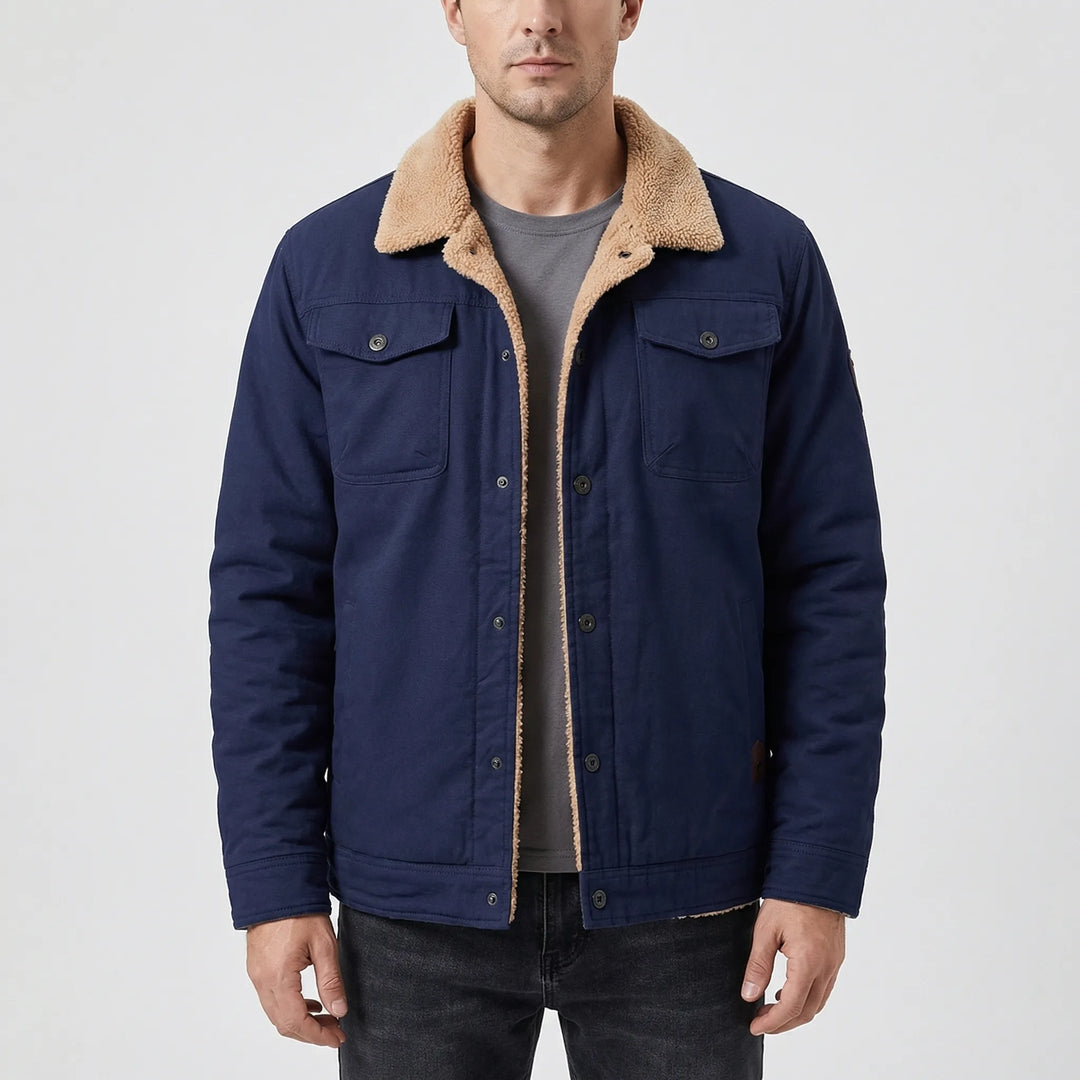Ruxton - Sherpa-Lined Button-Front Men's Jacket