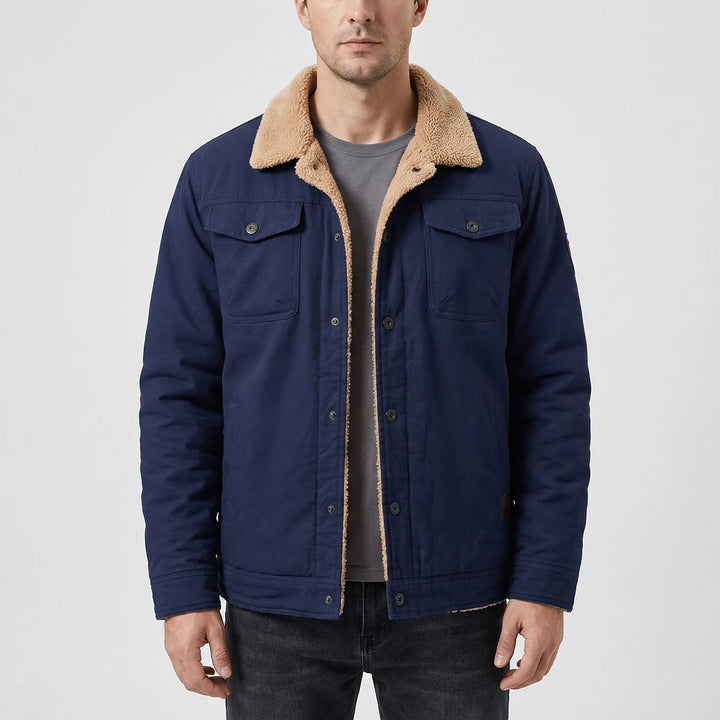 Ruxton - Sherpa-Lined Button-Front Men's Jacket