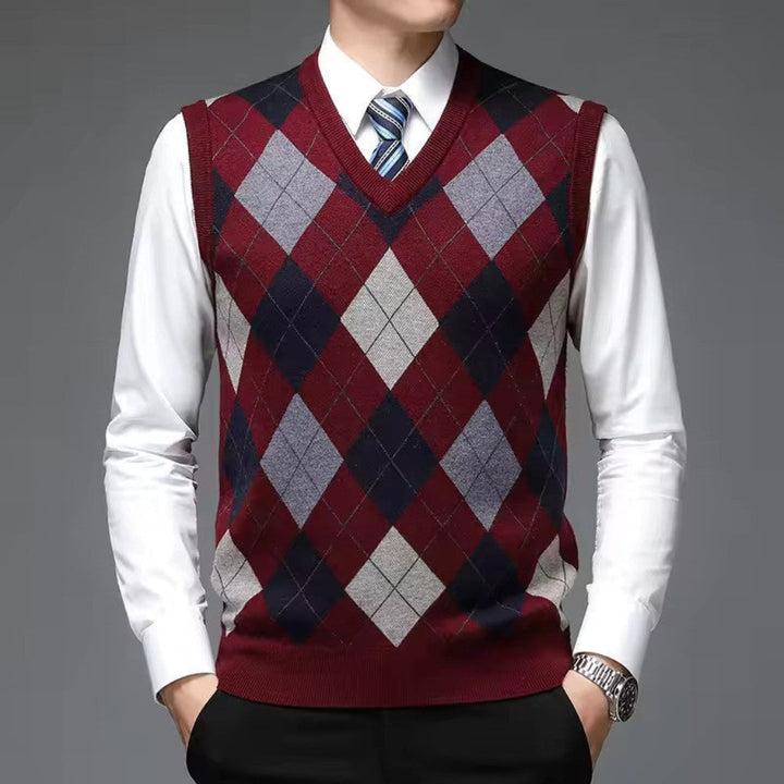 Sleeveless V-Neck Sweater for Men