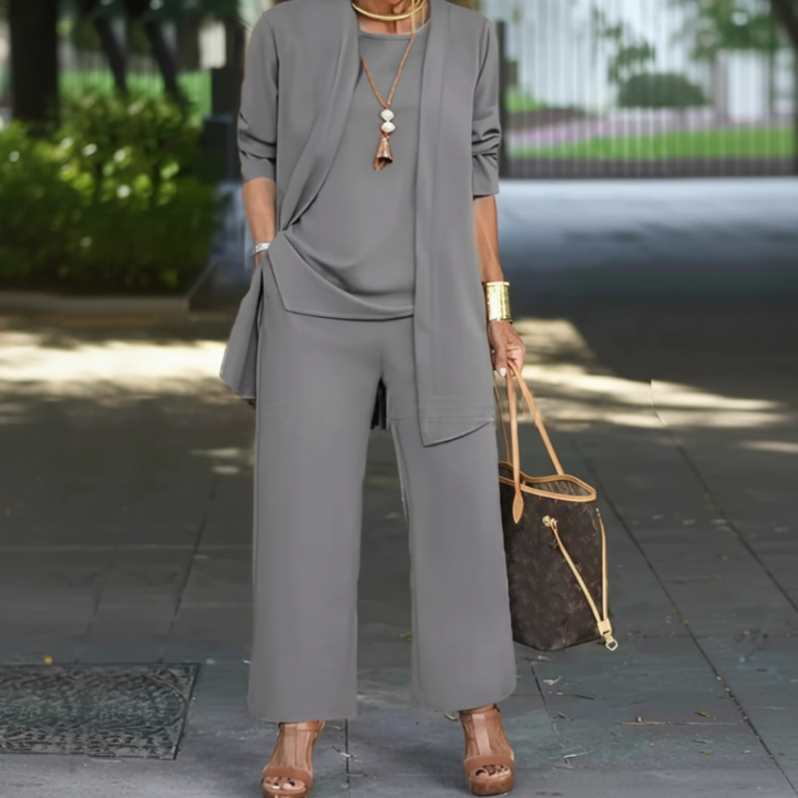 Stylish Refined Three-Piece Suit for Women