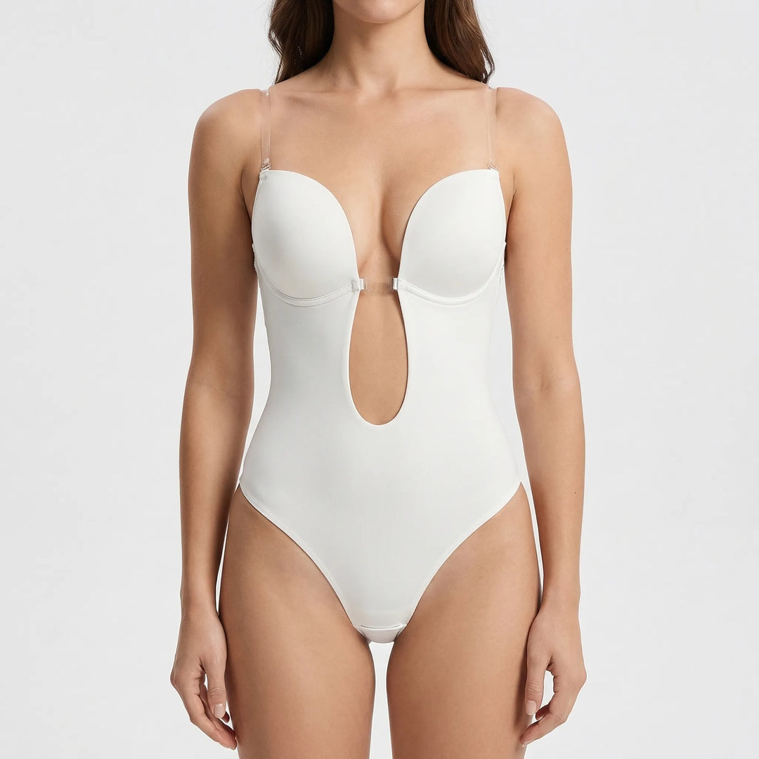 Sculvera - Deep V-Neck Backless Body Shaper