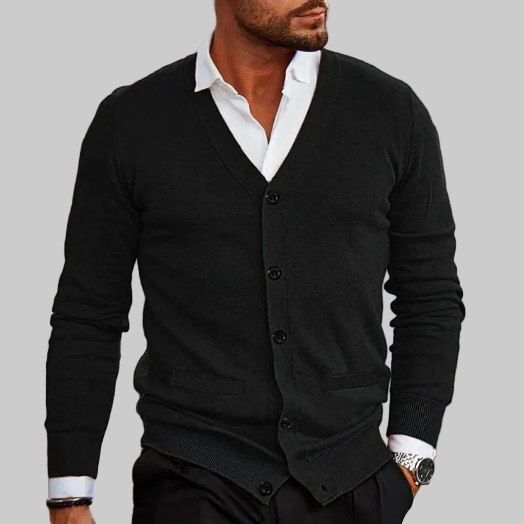 Cotton Men's Cardigan in Casual Style