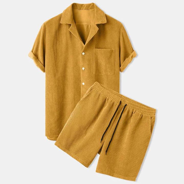 Ribbed Summer Clothing Set for Men