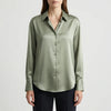 Loose Button-Up Long Sleeve Blouse