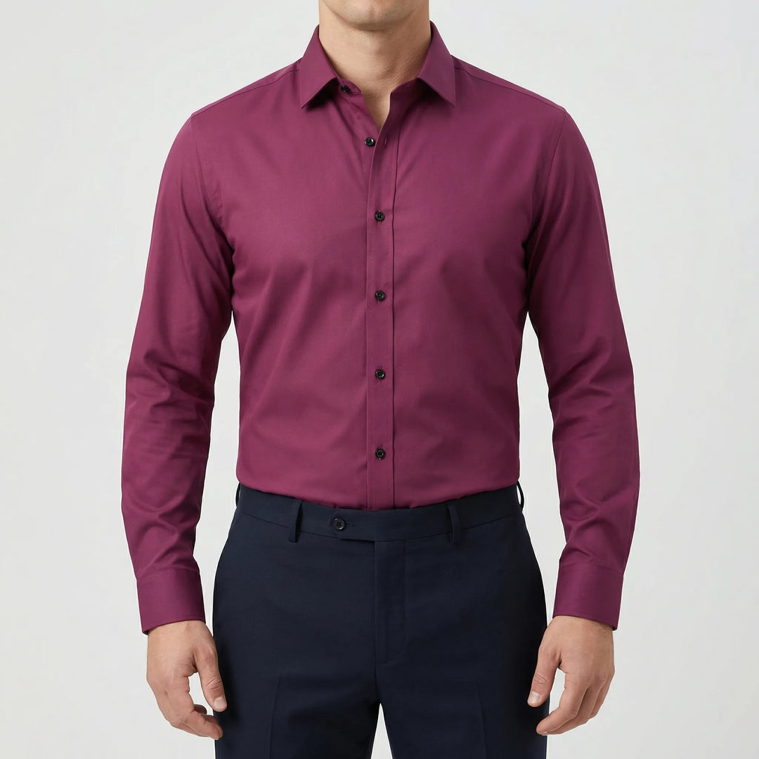 Slexon - Slim Fit Long Sleeve Dress Shirt