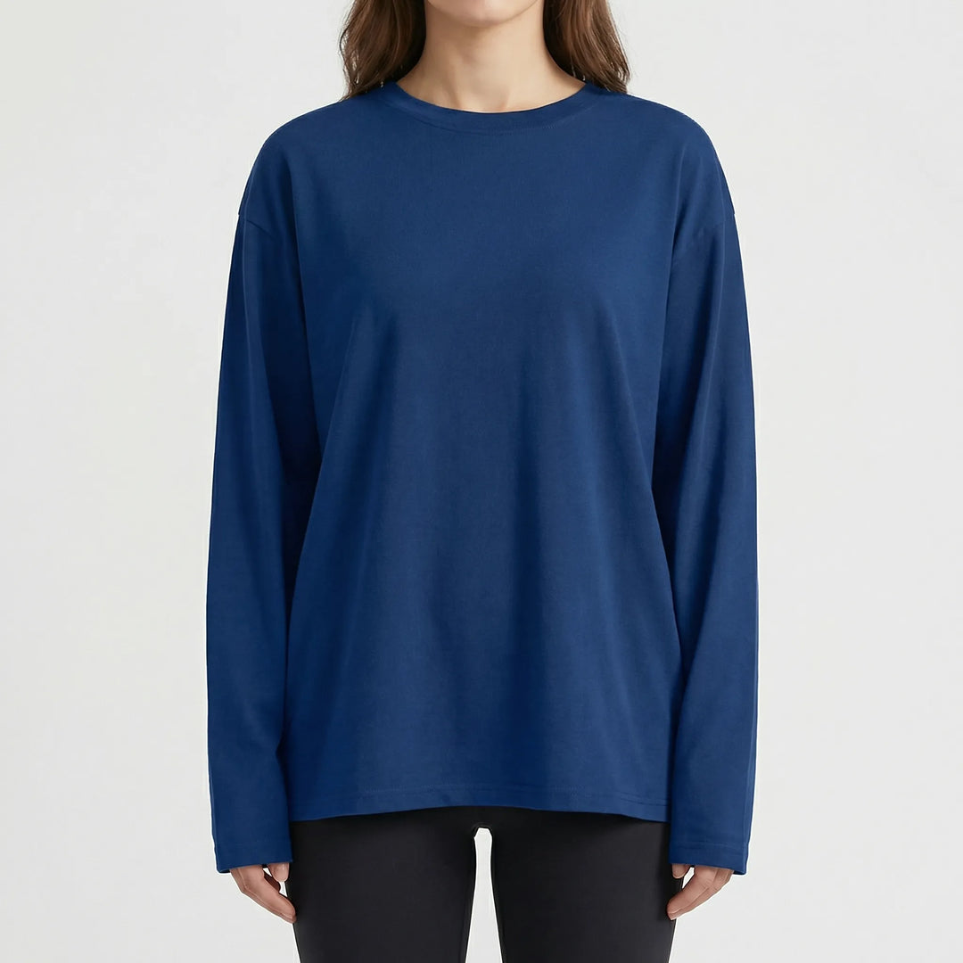 Slouvera - Oversized Crewneck Long Sleeve Top
