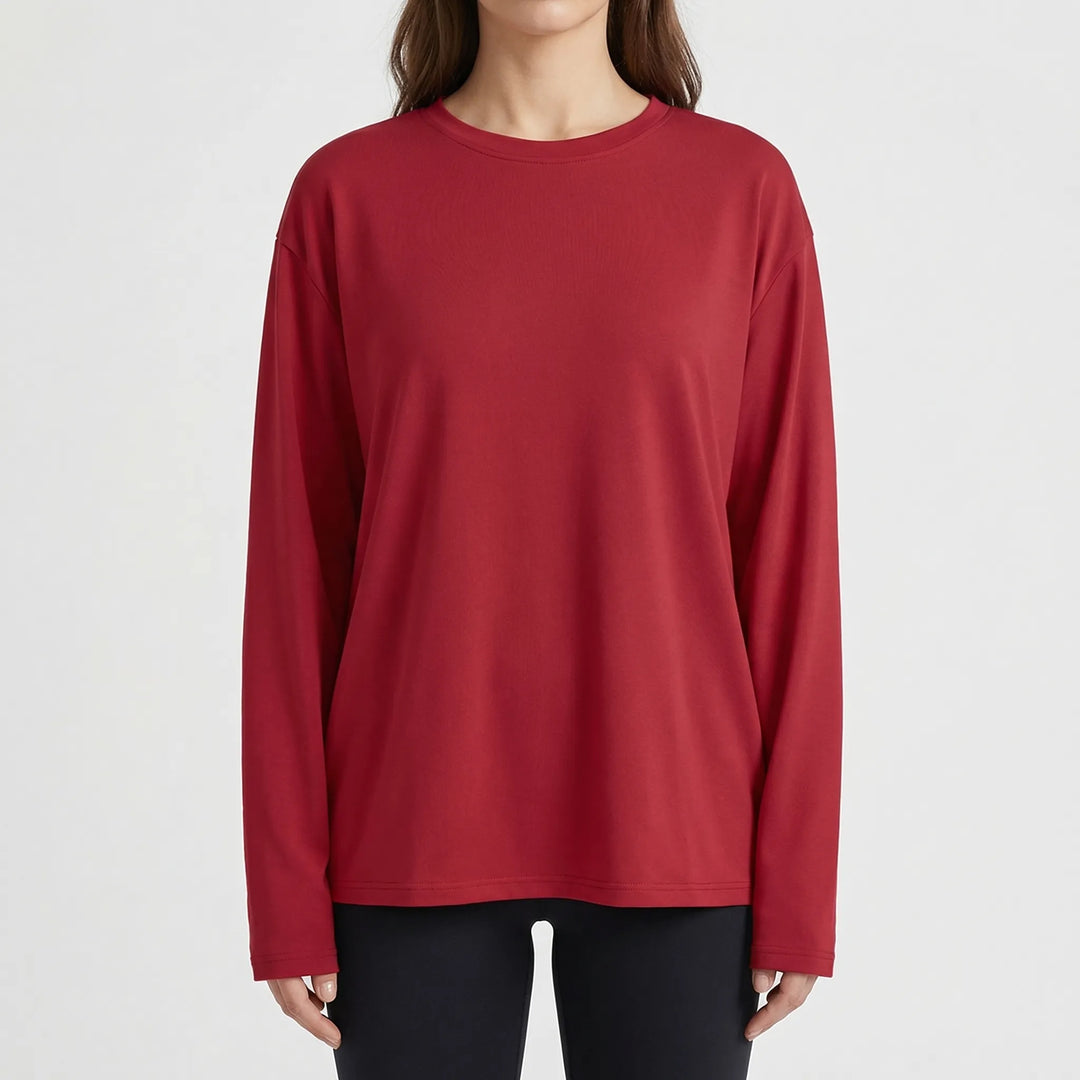Slouvera - Oversized Crewneck Long Sleeve Top