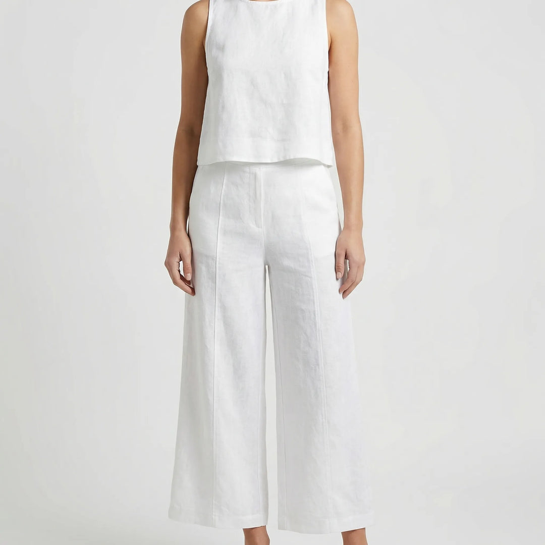 Soltaire - Sleeveless Top And Wide-Leg Trouser Set
