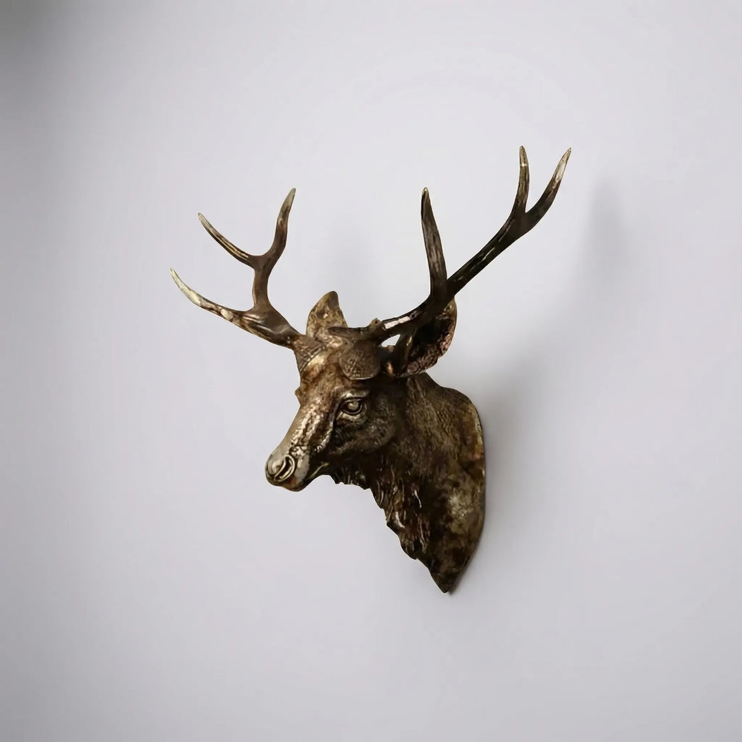 Stagvara - Faux Stag Head Wall Mount Sculpture