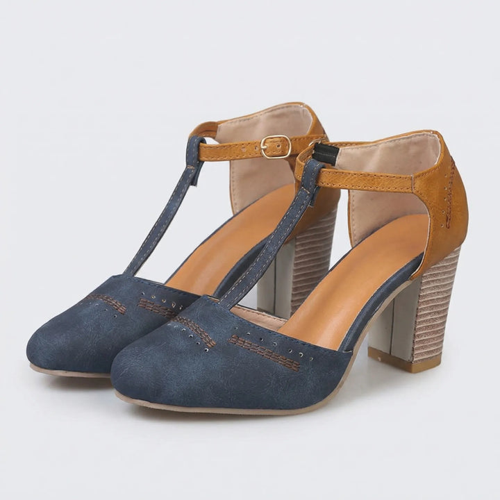 Strappella - T-Strap Block Heel Dress Shoe