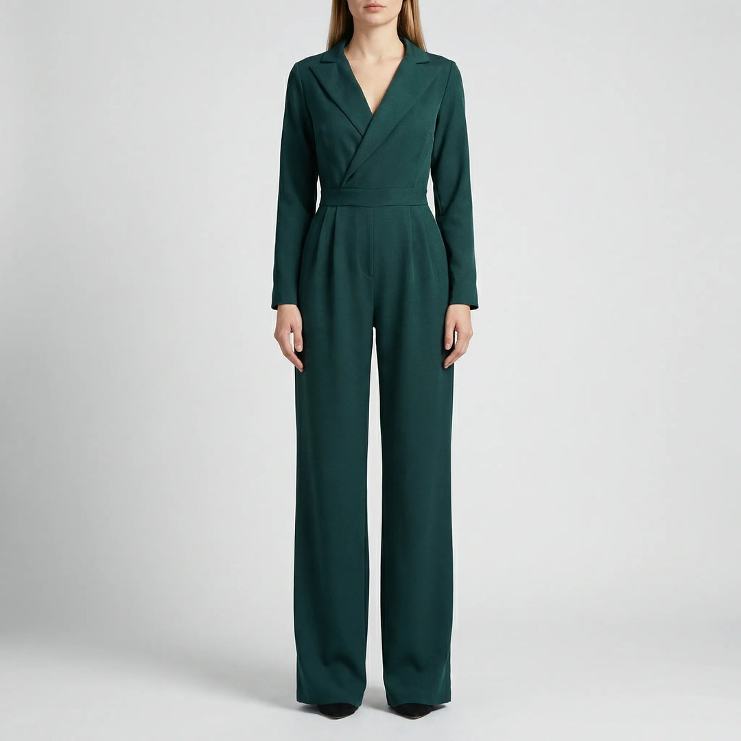 Straptella - Long-Sleeve Wide-Leg Jumpsuit
