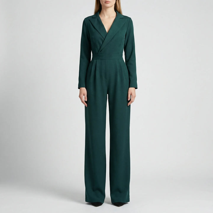 Straptella - Long-Sleeve Wide-Leg Jumpsuit