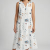 Women's Sleeveless Floral Midi Dress