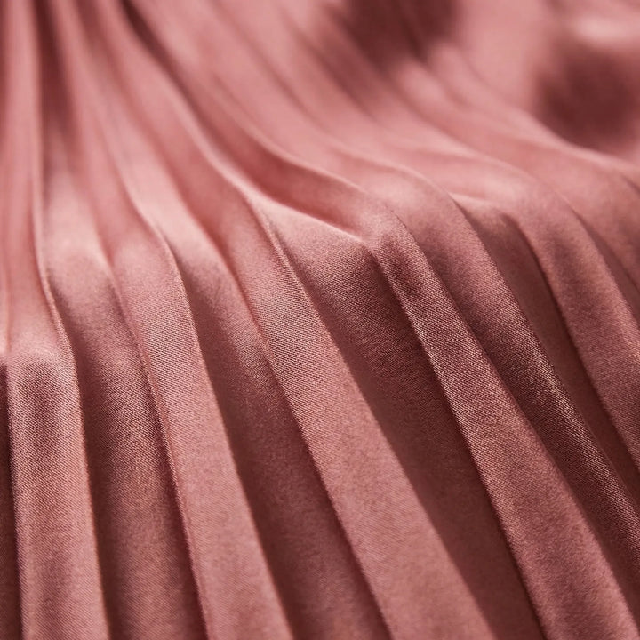 Sylvenne - Sleeveless V-Neck Pleated Midi Dress