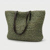 Woven Structured Large Tote Bag