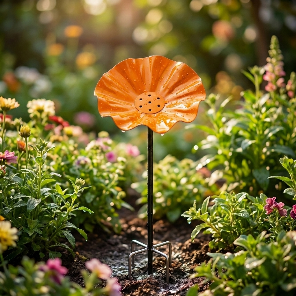 Metal Flower Garden Bird Feeder