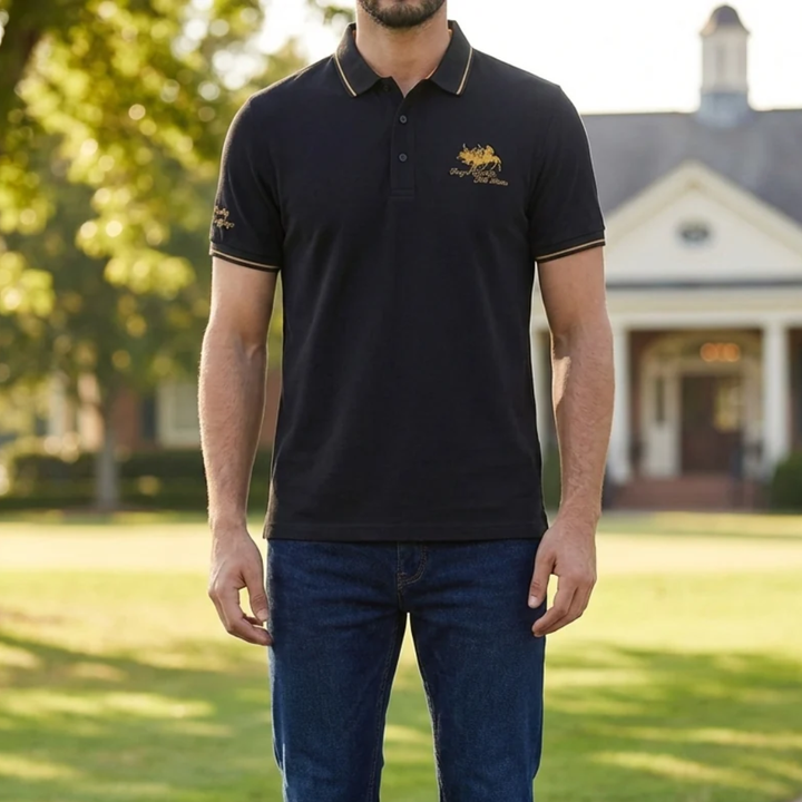 Short Sleeve Tailored Polo Shirt for Men
