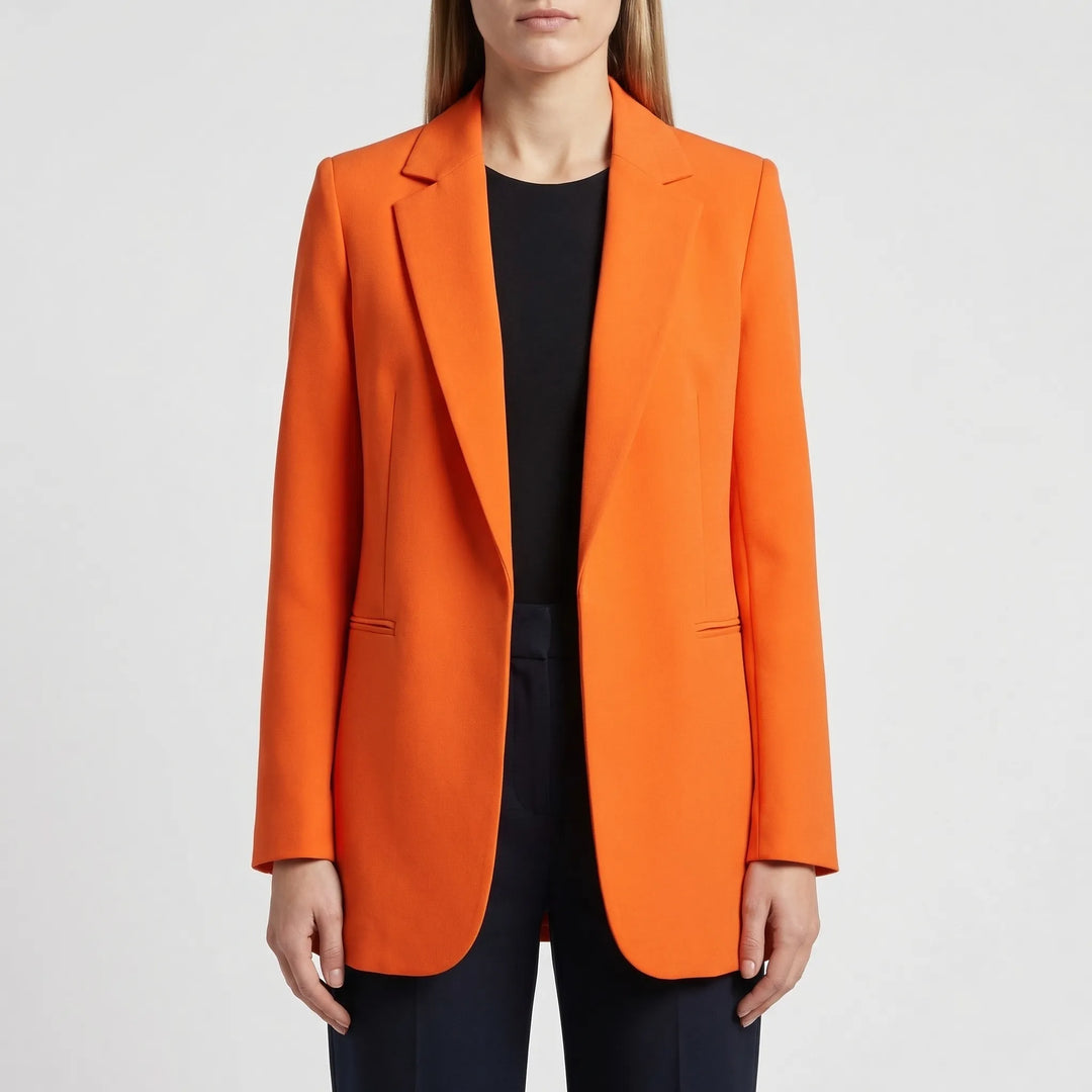 Veltona - Open-Front Women's Long Blazer