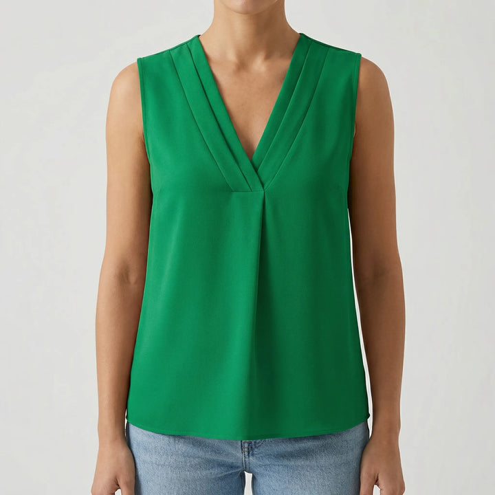 Velura - Sleeveless V-Neck Women's Top