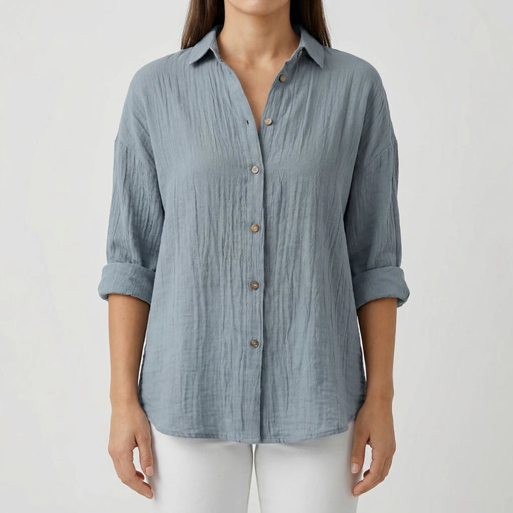 Veralux - Relaxed Fit Button-Down Women's Shirt