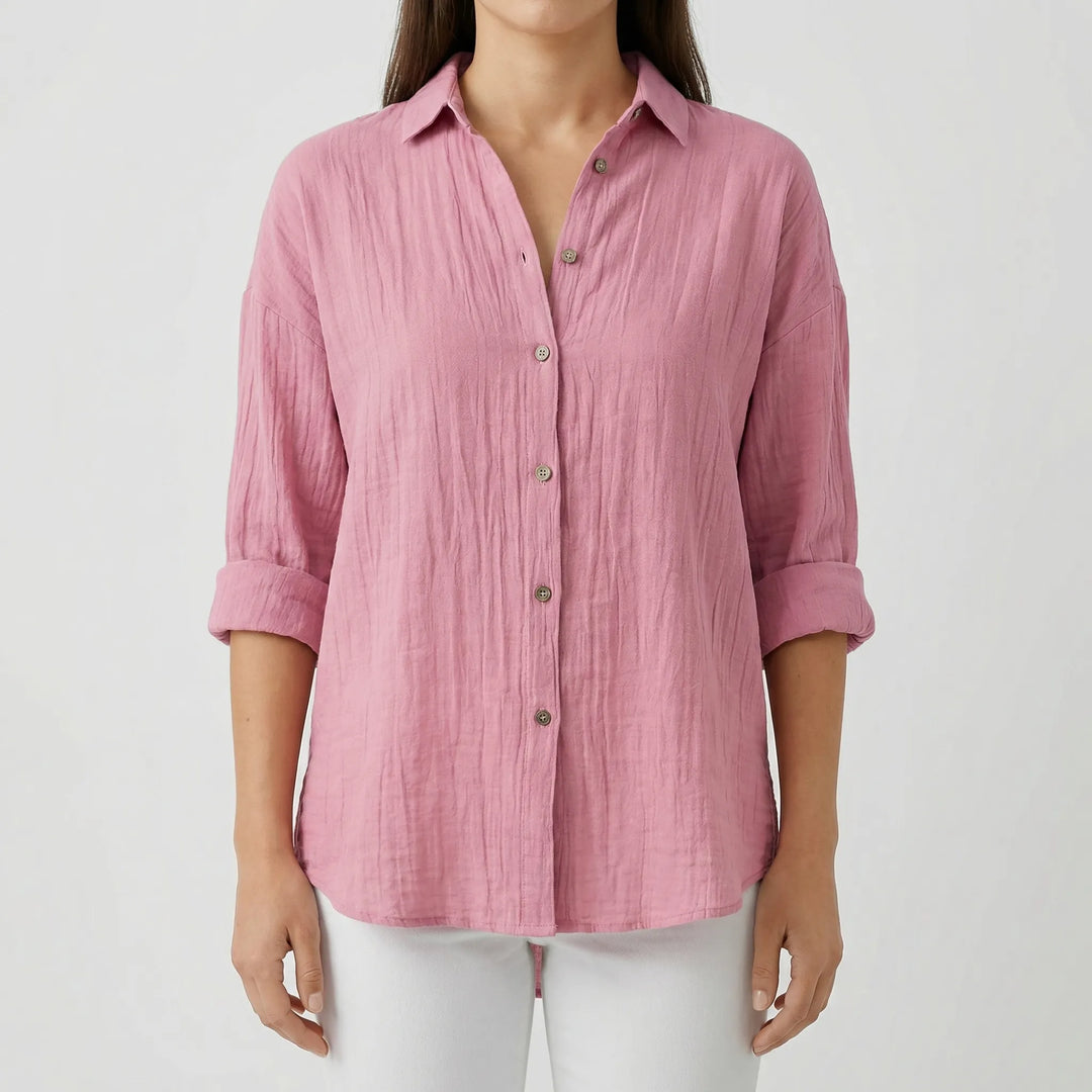Veralux - Relaxed Fit Button-Down Women's Shirt