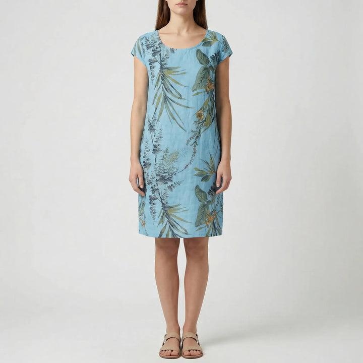 Verdala - Sleeveless Botanical Print Dress