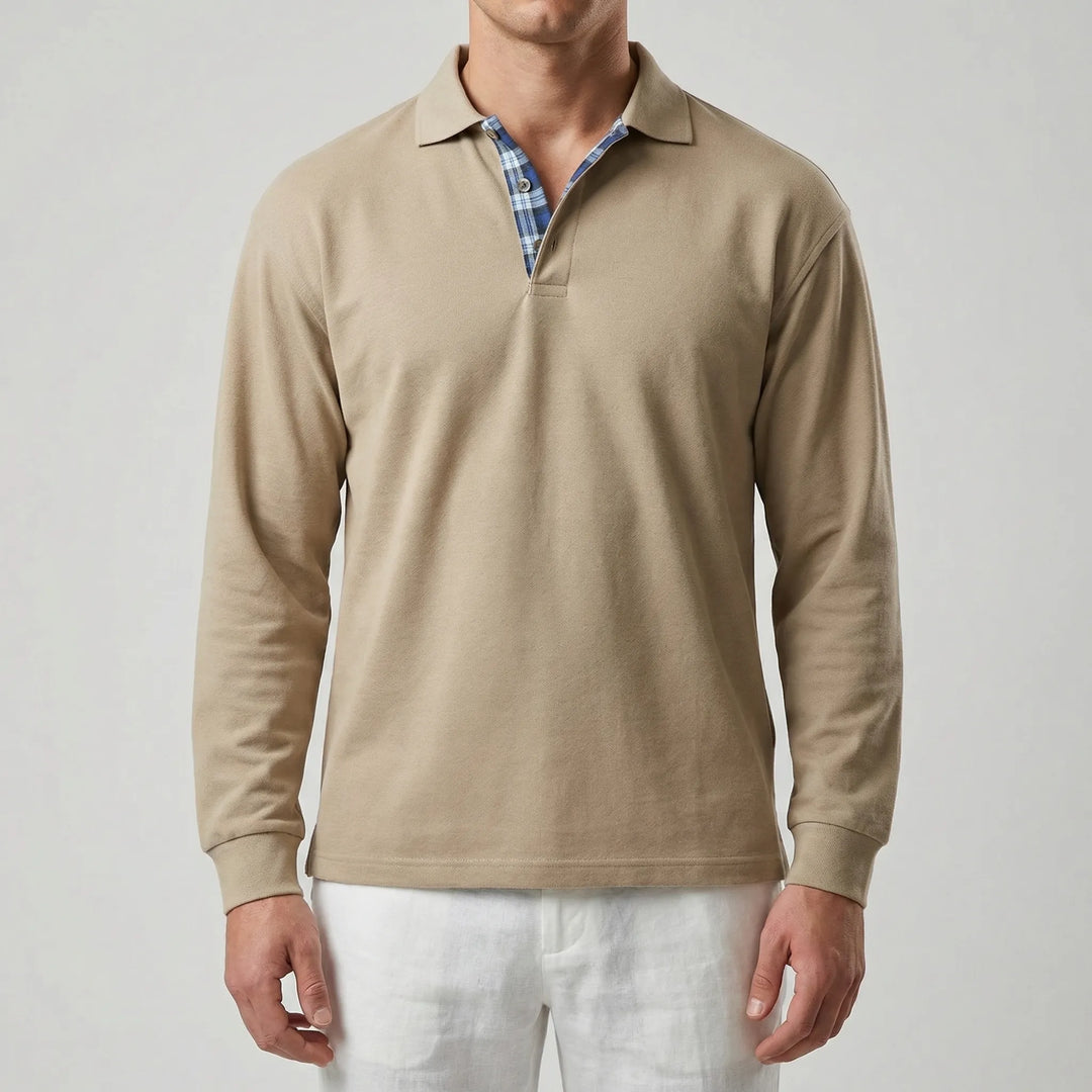Vestano - Long Sleeve Polo Collar Sweater