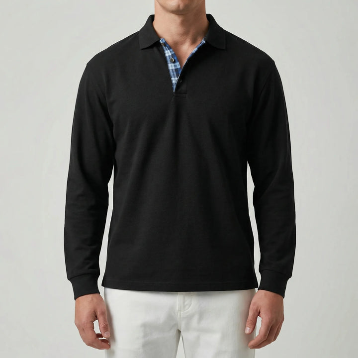 Vestano - Long Sleeve Polo Collar Sweater