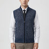 Zip-Front Sleeveless Knit Vest for Men