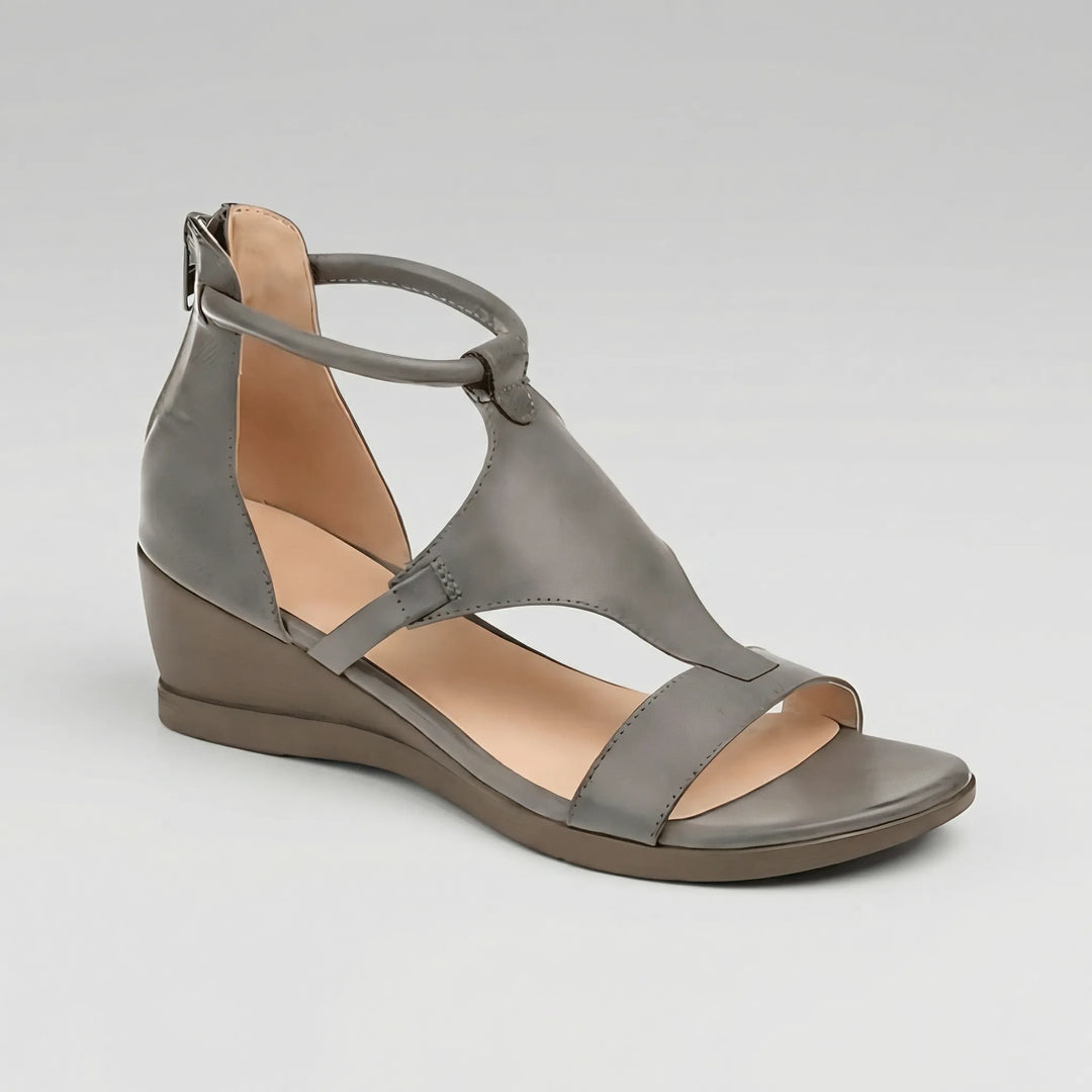 Wedluxe - Open Toe Wedge Heel Sandal