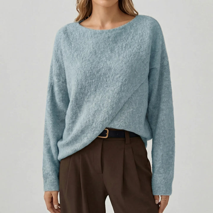 Winsova - Oversized Batwing Crew Neck Sweater