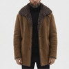 Padded Winter Coat With Wide Collar for Men