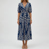 A-Line Midi Dress With V-Neckline