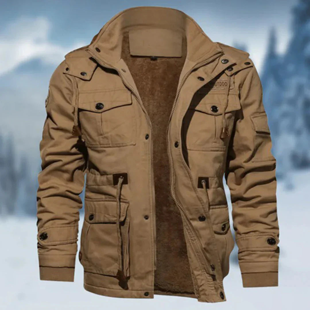 Fleece-Lined Utility Jacket for Men